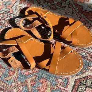 Madewell Tan Leather Sandals, Size - never worn